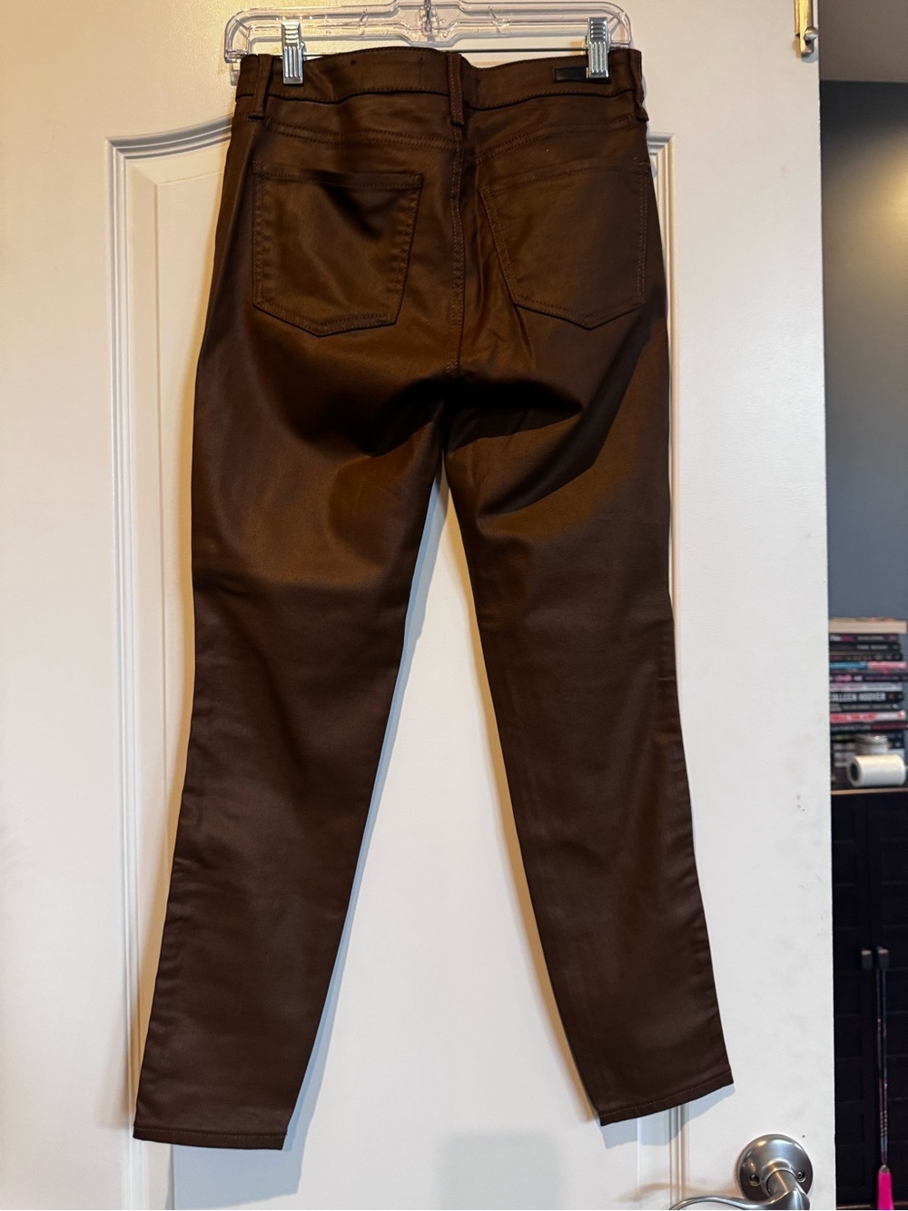 KUT The kloth brown coated denim size 4 straight leg high rise - Picture 9 of 9